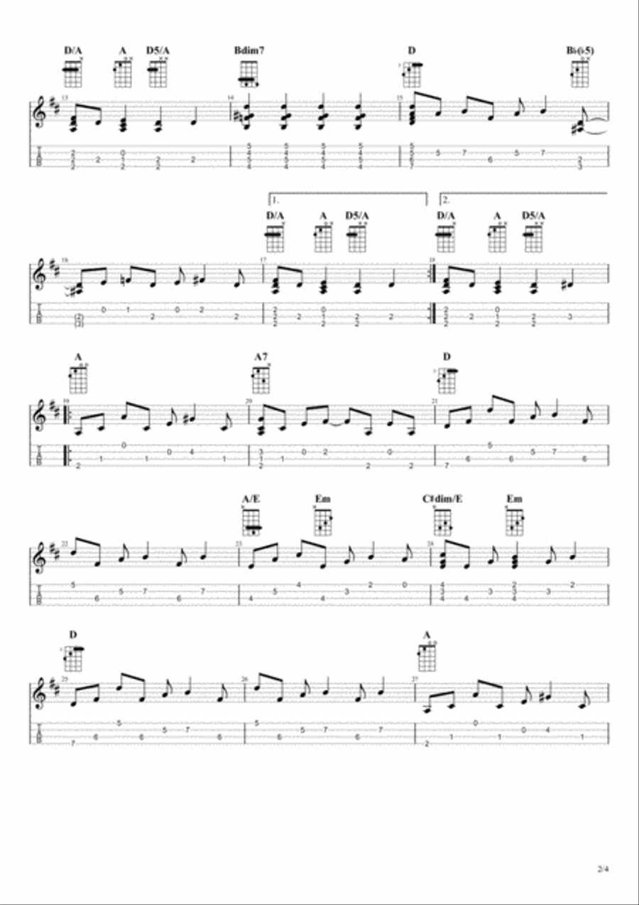 Maple Leaf Rag (for Low G Fingerstyle Ukulele)