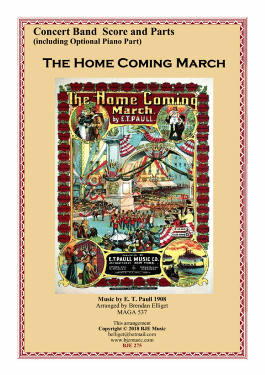 The Home Coming March (1908) - Concert Band Score and Parts PDF image number null