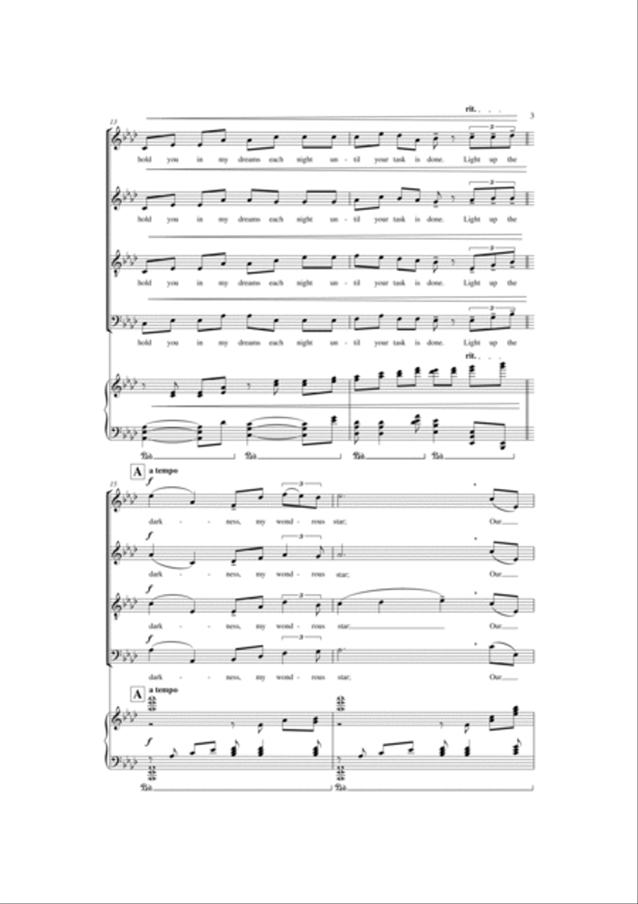 Wherever You Are Wherever You Are 4-Part scores gallery preview page 3