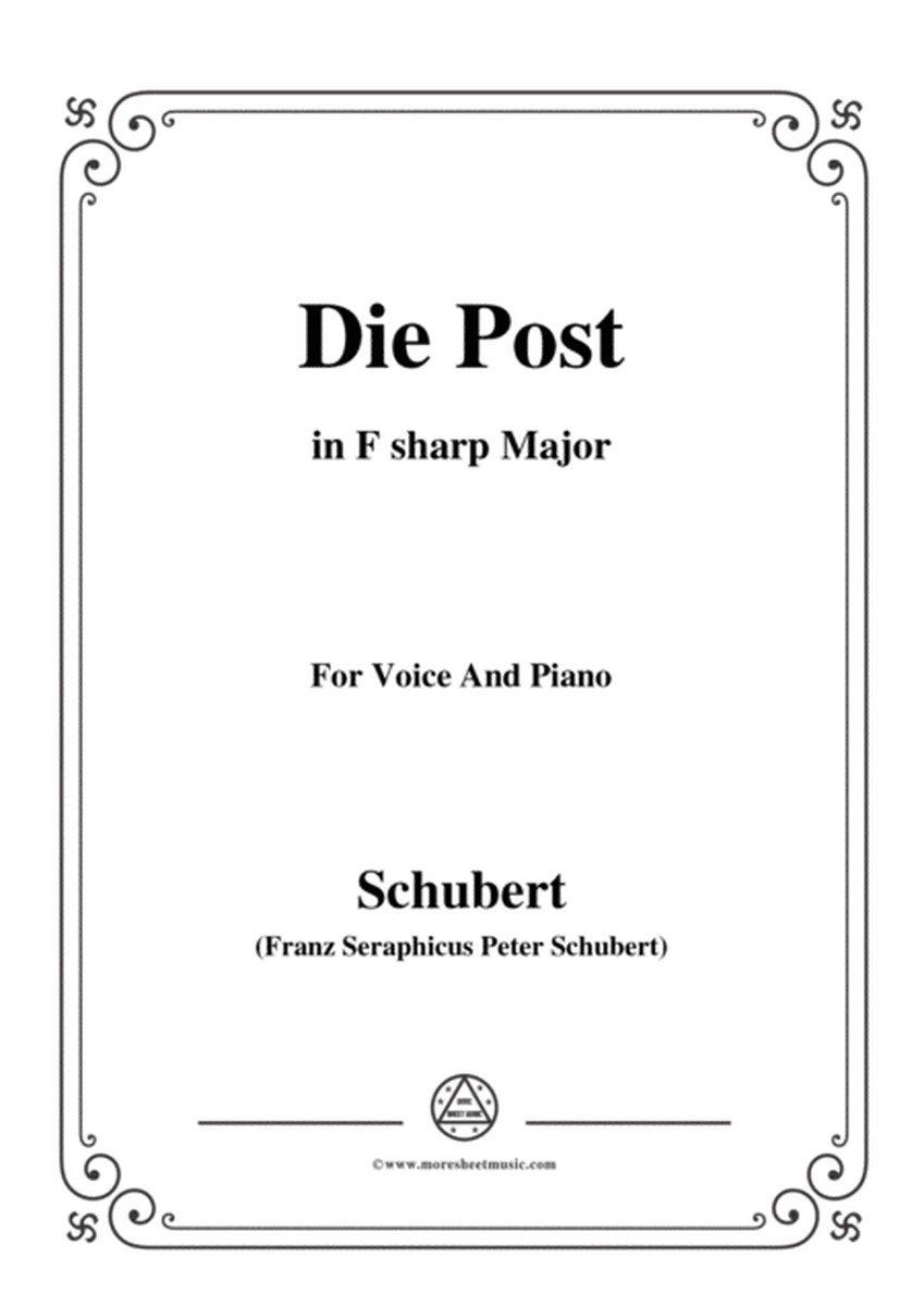 Schubert-Die Post,from 'Winterreise',Op.89(D.911) No.13,in F sharp Major,for Voice&Piano image number null