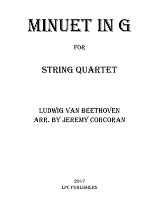 Book cover for Minuet in G for String Quartet