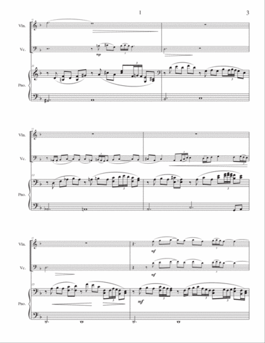 Piano Trio No. 1 in D Minor Piano Trio scores gallery preview page 4
