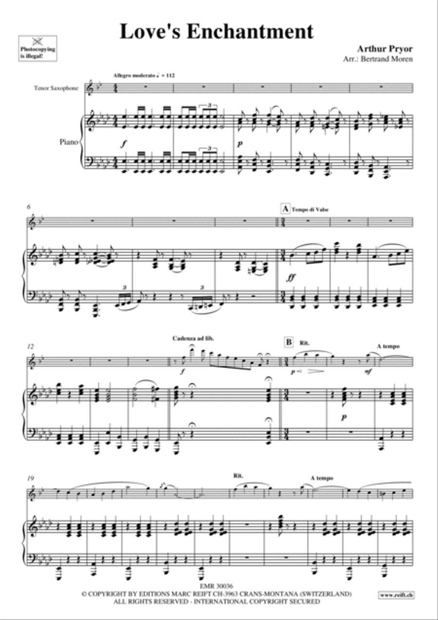 Love's Enchantment Love's Enchantment Tenor Saxophone scores gallery preview page 5