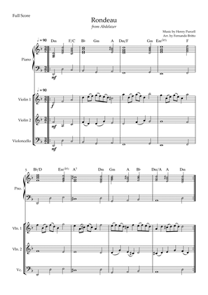 Rondeau (from Abdelazer) for String Trio and Piano Accompaniment with Chords