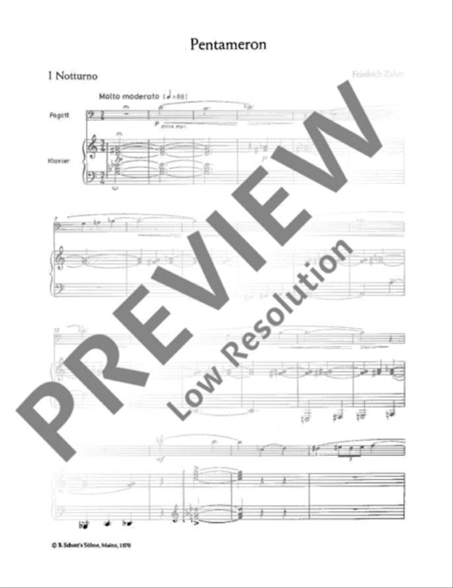 Pentameron Pentameron Bassoon Solo scores gallery preview page 4