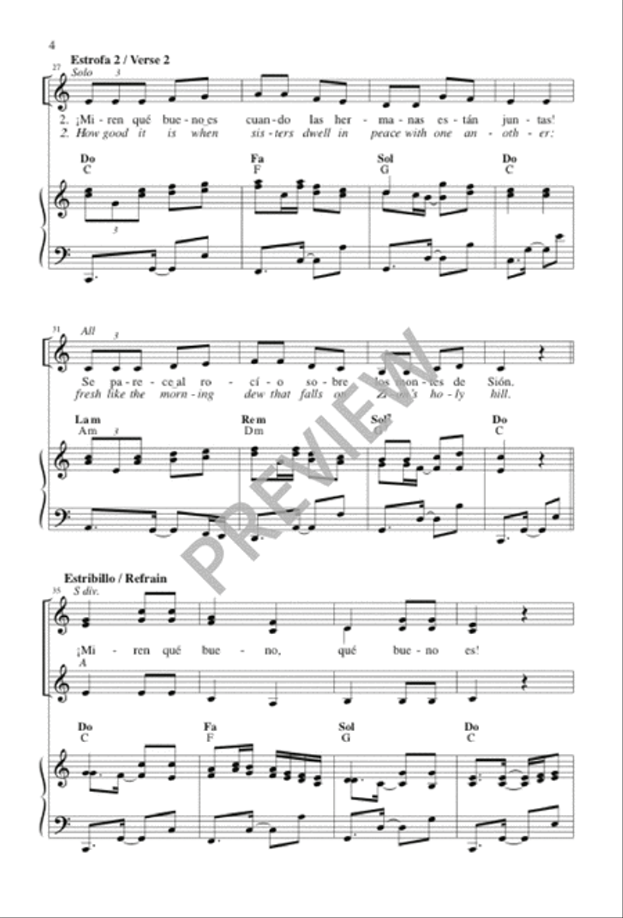 Miren qué bueno / Oh, Look and Wonder 3-Part scores gallery preview page 4