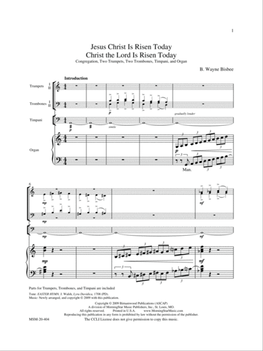 Jesus Christ Is Risen Today Choir scores gallery preview page 2