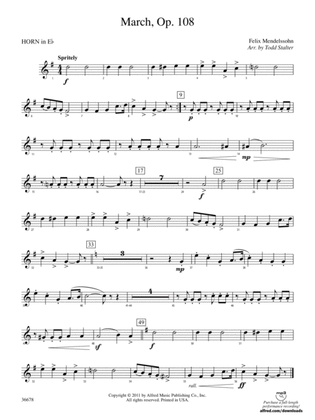 March, Op. 108: (wp) 1st Horn in E-flat
