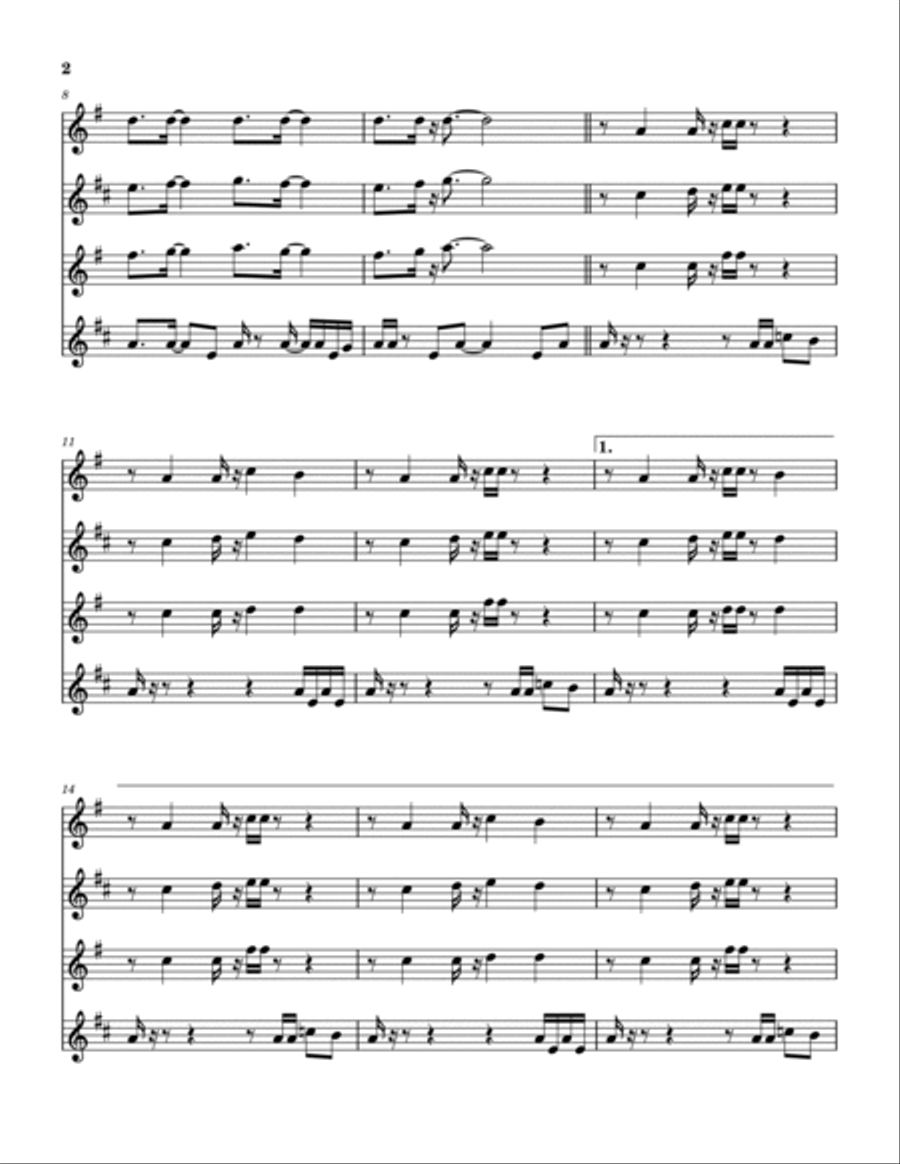Machine Gun Machine Gun Saxophone Quartet scores gallery preview page 3