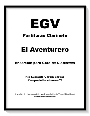El Aventurero - Ensamble para Coro de Clarinetes