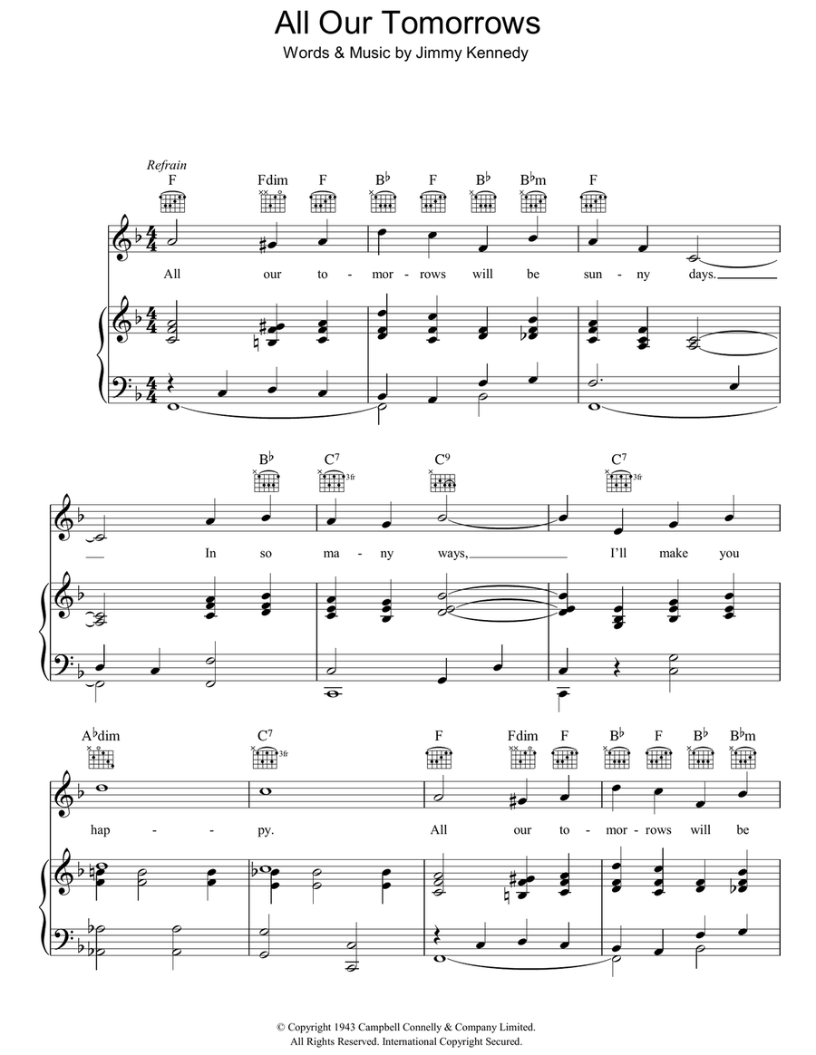 All Our Tomorrows Guitar scores gallery preview page 1
