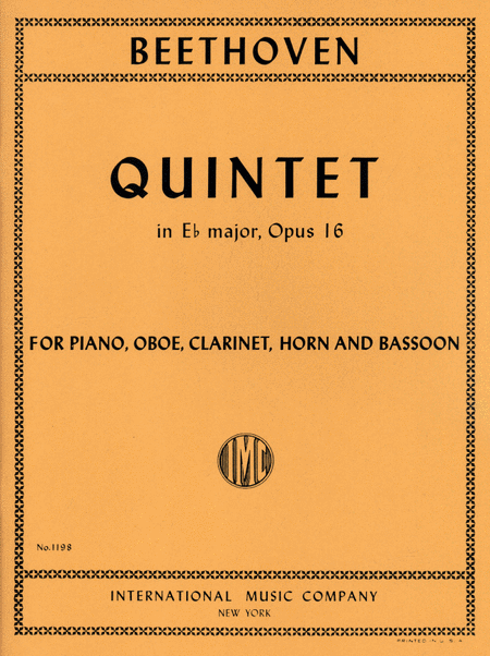 Quintet in E flat major, Op. 16 for Oboe, Clarinet, Horn in E flat, Bassoon and Piano (parts