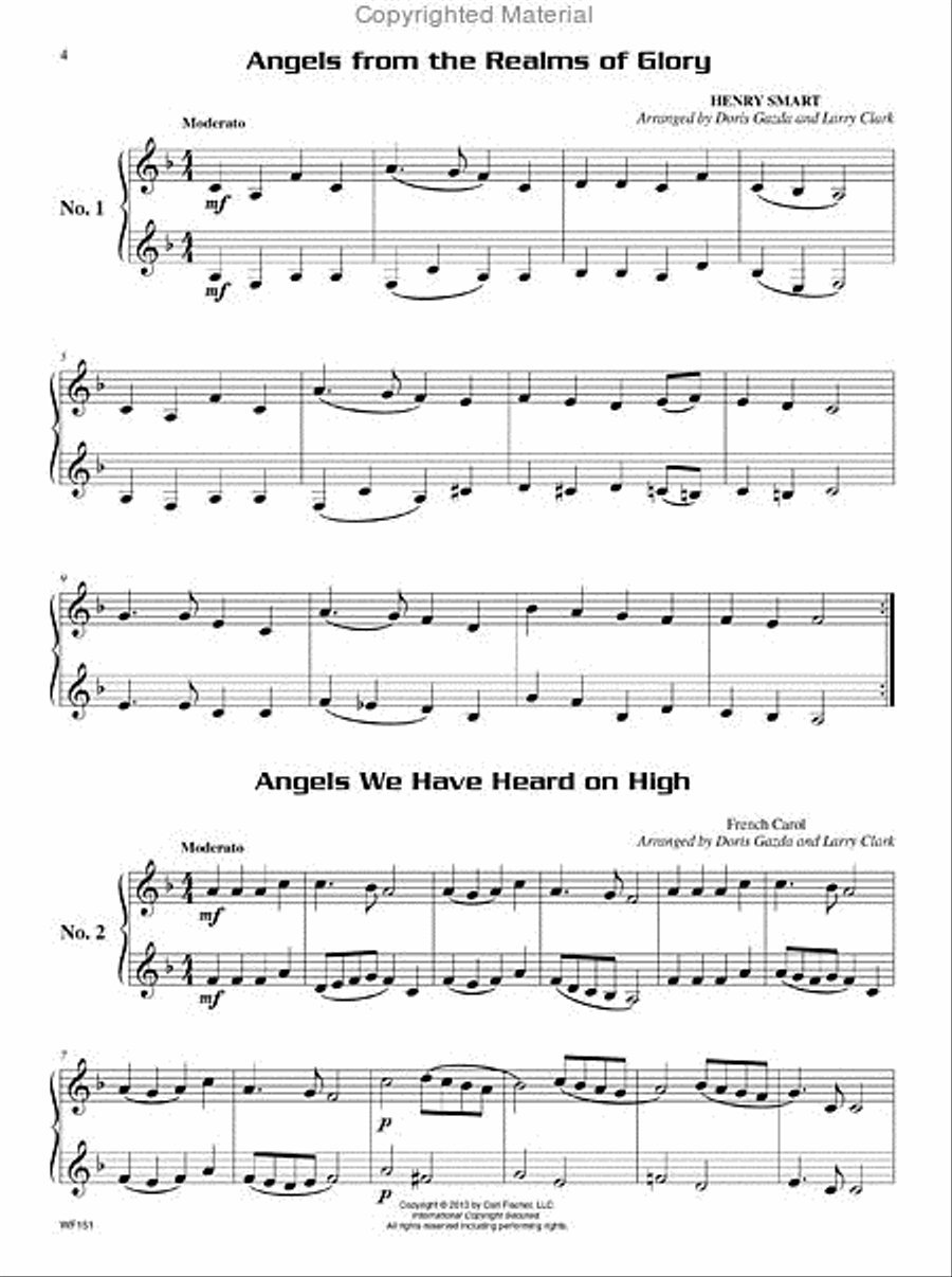 Compatible Christmas Duets for Winds Horn scores gallery preview page 2