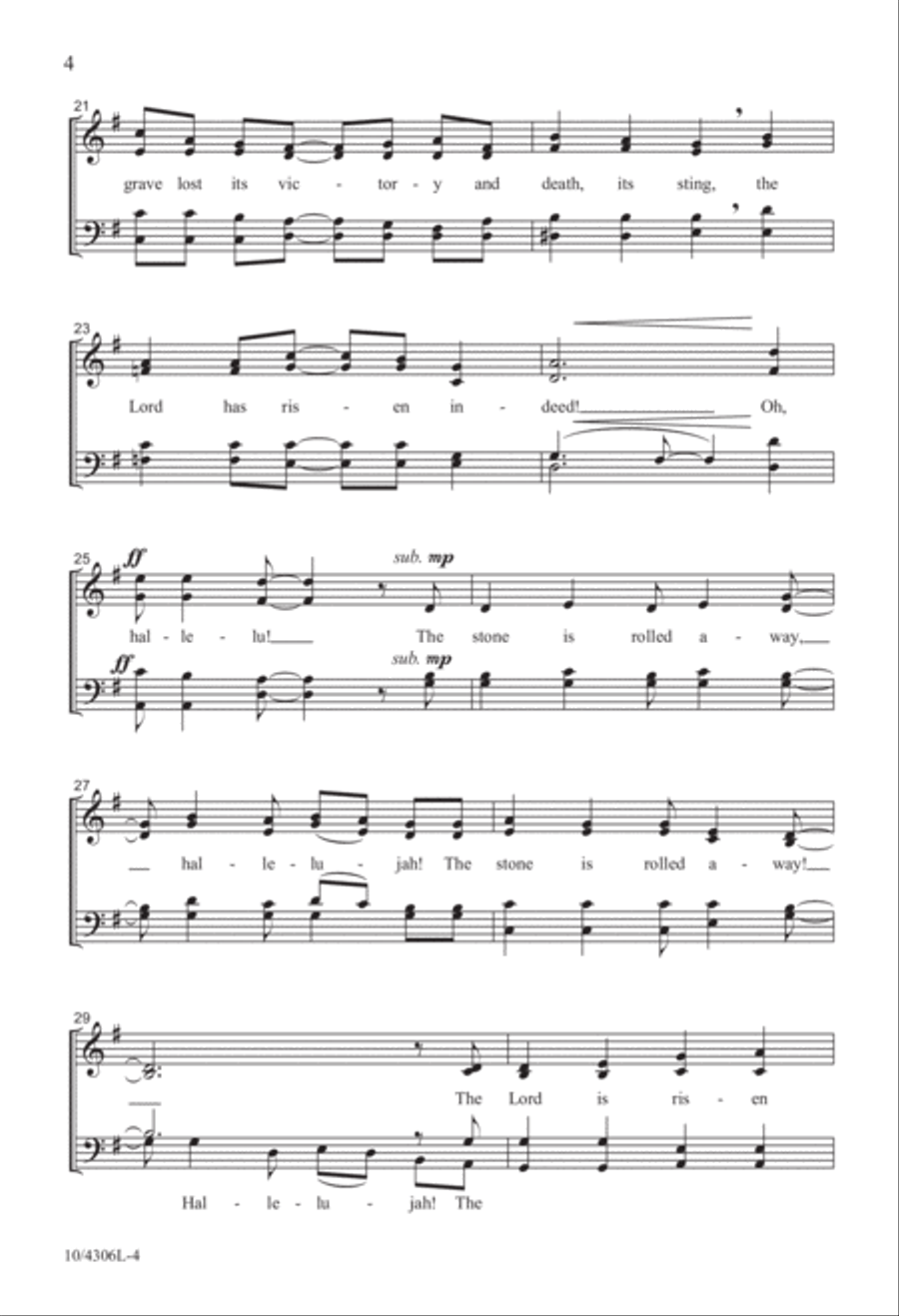 The Stone Is Rolled Away The Stone Is Rolled Away 4-Part scores gallery preview page 4