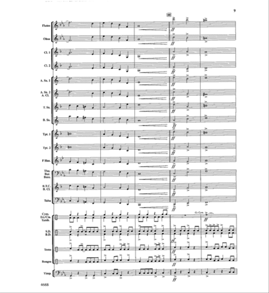 Tribal Drums Concert Band scores gallery preview page 9
