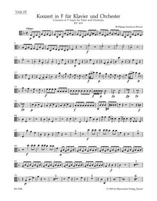 Book cover for Concerto for Piano and Orchestra, No. 19 F major, KV 459