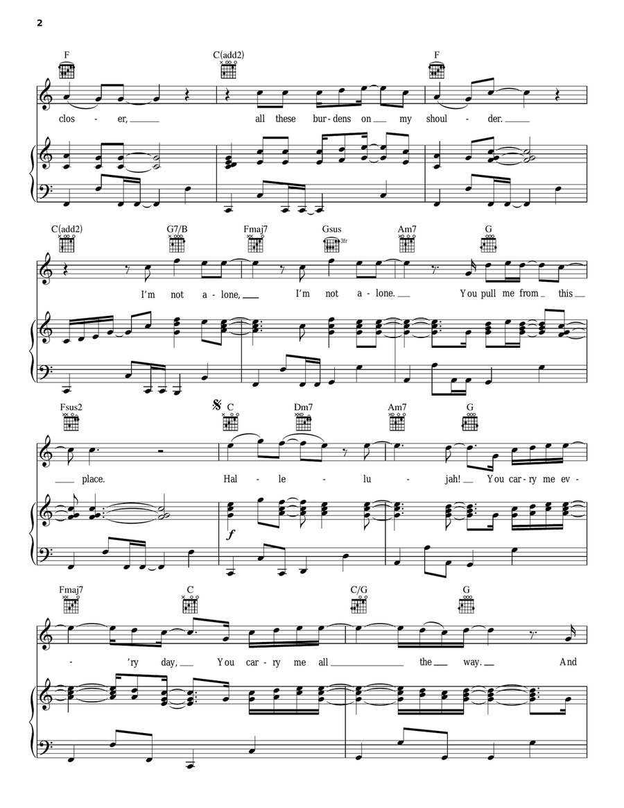 Carry Me To The Cross Carry Me To The Cross Piano, Vocal, Guitar scores gallery preview page 2