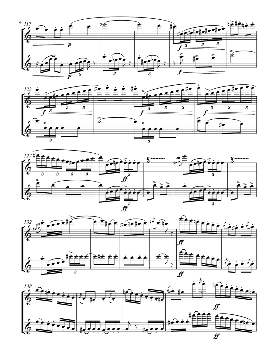 Joyeuse Marche for Two Flutes Flute Duet scores gallery preview page 5