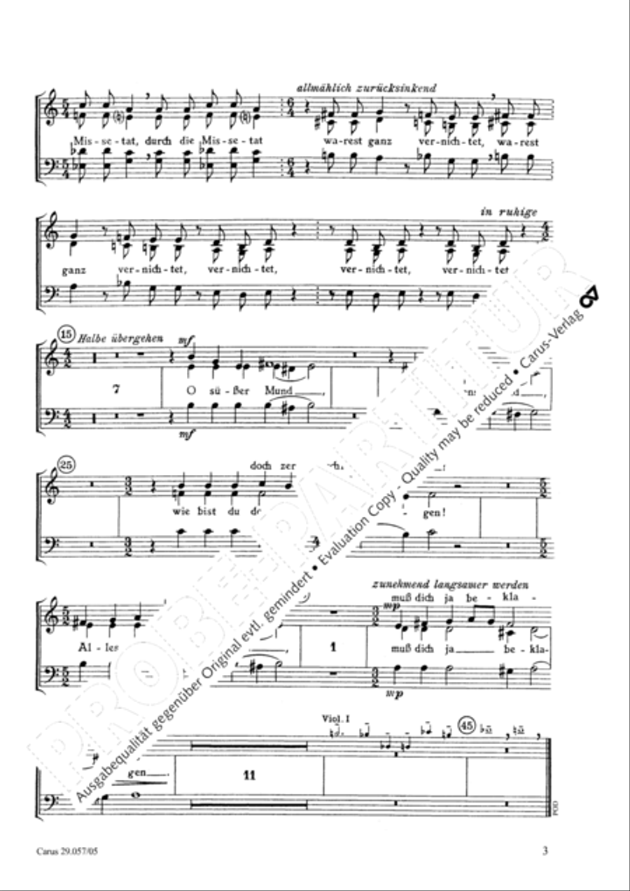 O Traurigkeit, o Herzeleid by Helmut Bornefeld 3-Part - Sheet Music page 4