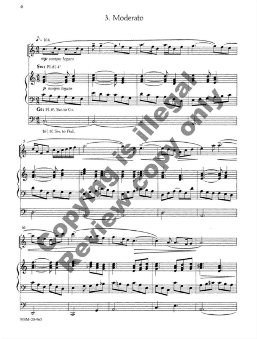 Three Sketches for Flute and Organ Flute scores gallery preview page 10