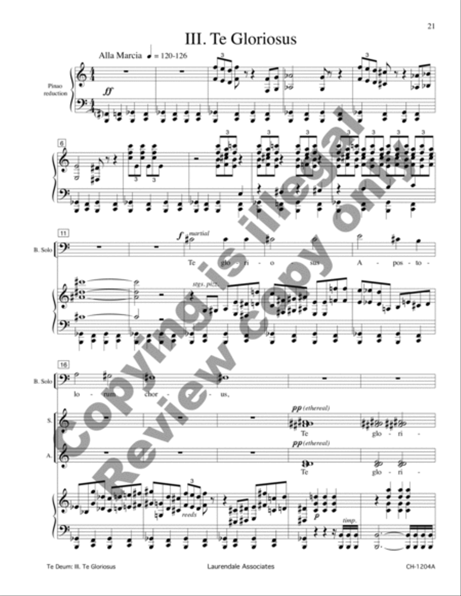 Te Deum (Choral Score)