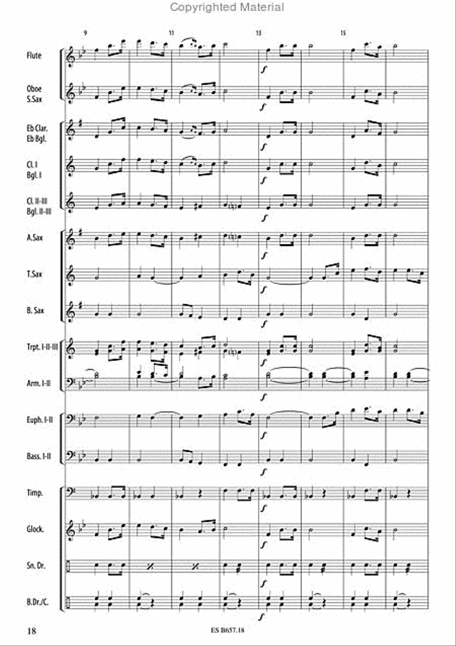 Wedding March Concert Band scores gallery preview page 4