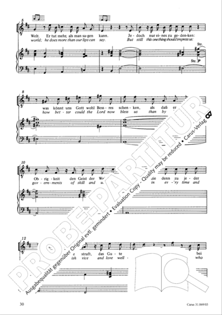 Praise the Lord, O my spirit (Lobe den Herrn, o meine Seele) 4-Part scores gallery preview page 30