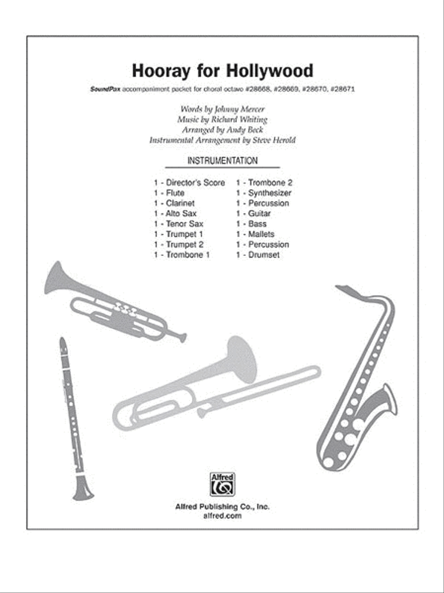 Hooray for Hollywood Choir scores gallery preview page 1