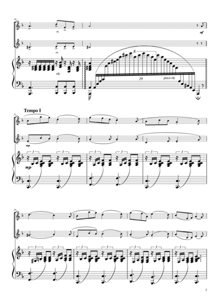 "Blumenlied" Piano trio / violin duet