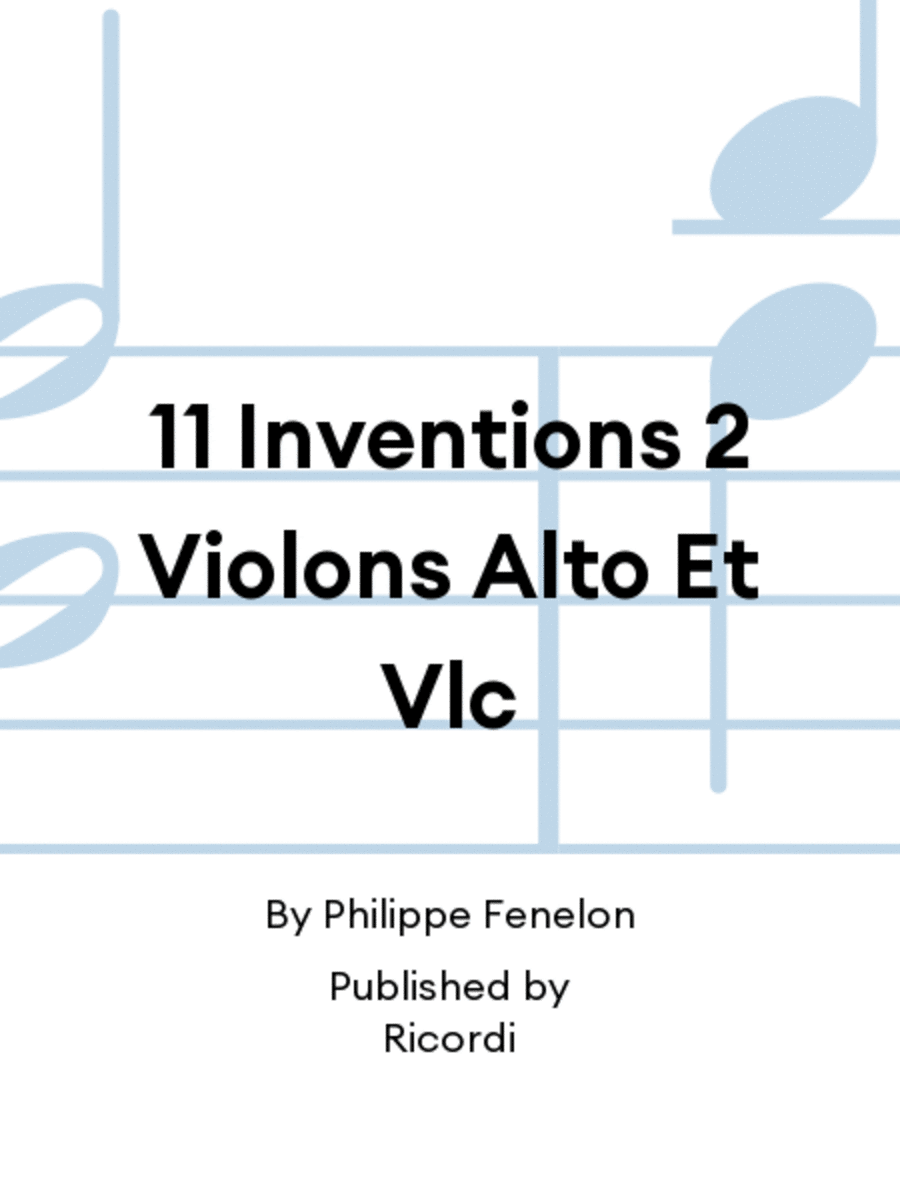 11 Inventions 2 Violons Alto Et Vlc Score scores gallery preview page 1