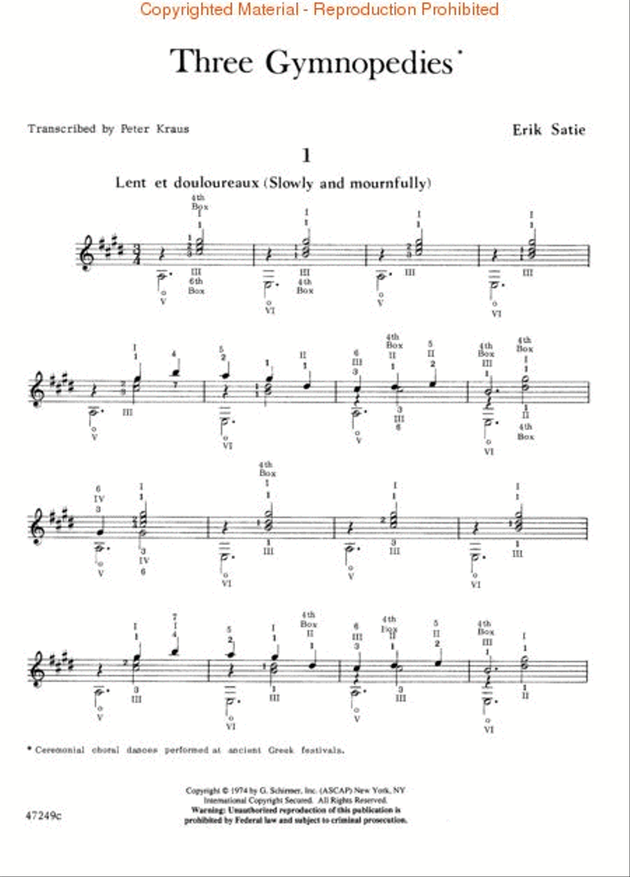 Satie for the Guitar Satie for the Guitar Classical Guitar scores gallery preview page 2