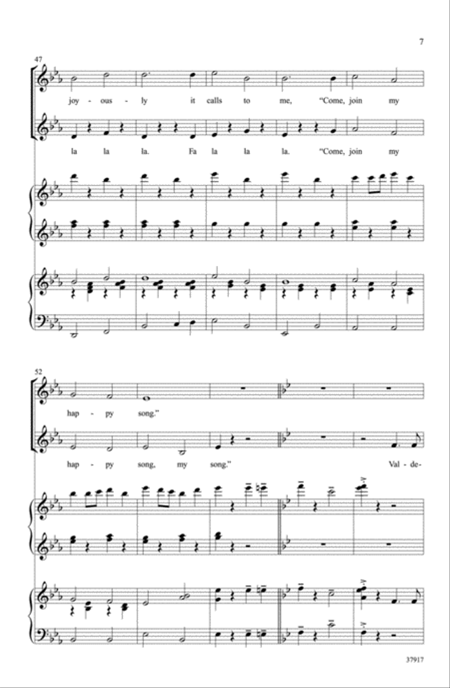 The Happy Wanderer Choir scores gallery preview page 6