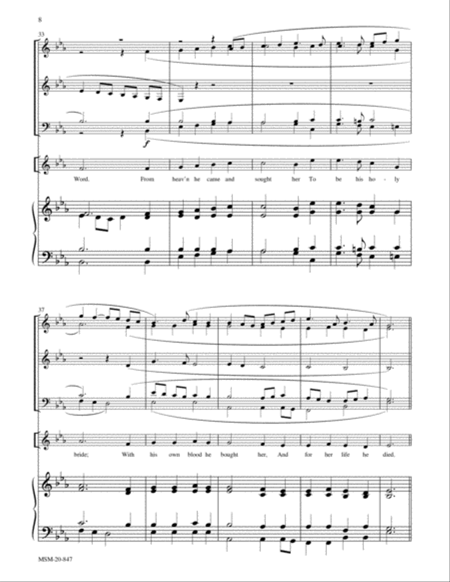 The Church's One Foundation 4-Part scores gallery preview page 6