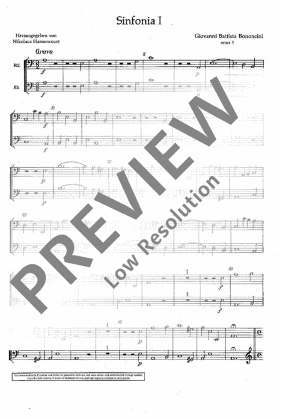 Sinfonia I und XI Sinfonia I und XI Double Bass scores gallery preview page 4