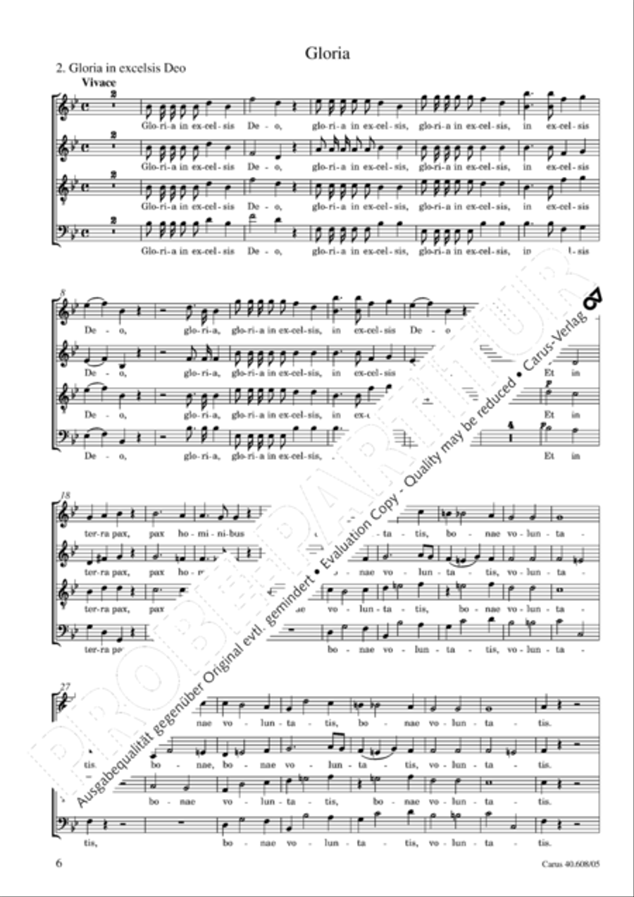 Missa Sancti Bernardi von Offida in B 4-Part scores gallery preview page 7