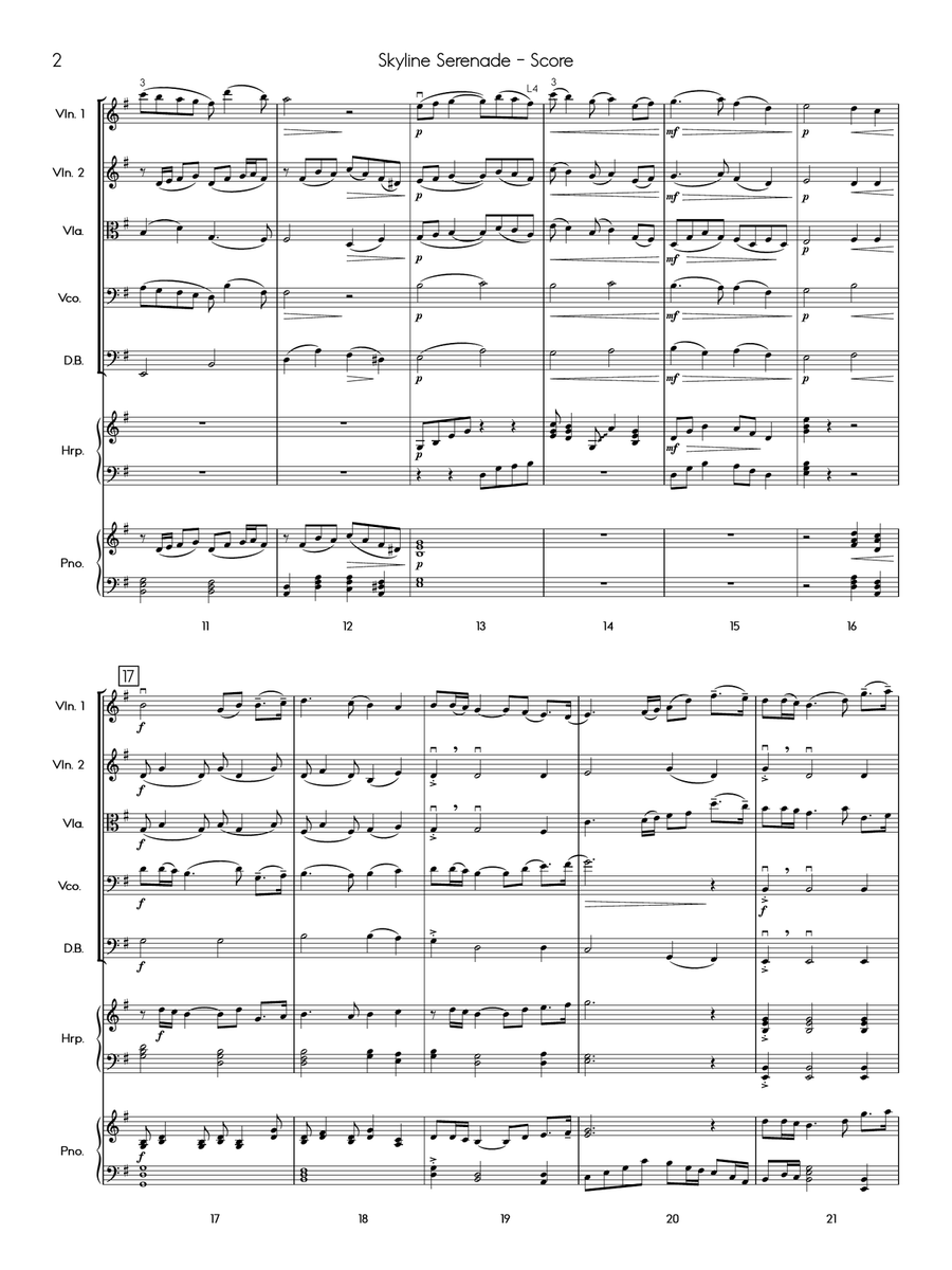 Skyline Serenade Skyline Serenade String Orchestra scores gallery preview page 3