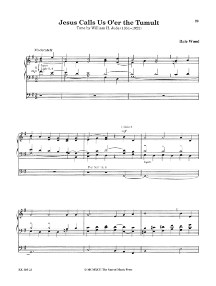 Softly and Tenderly Organ Solo scores gallery preview page 15