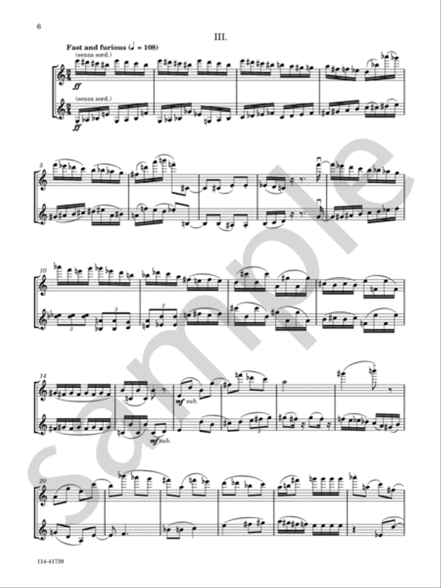 Five Related Miniatures Chamber Music scores gallery preview page 6