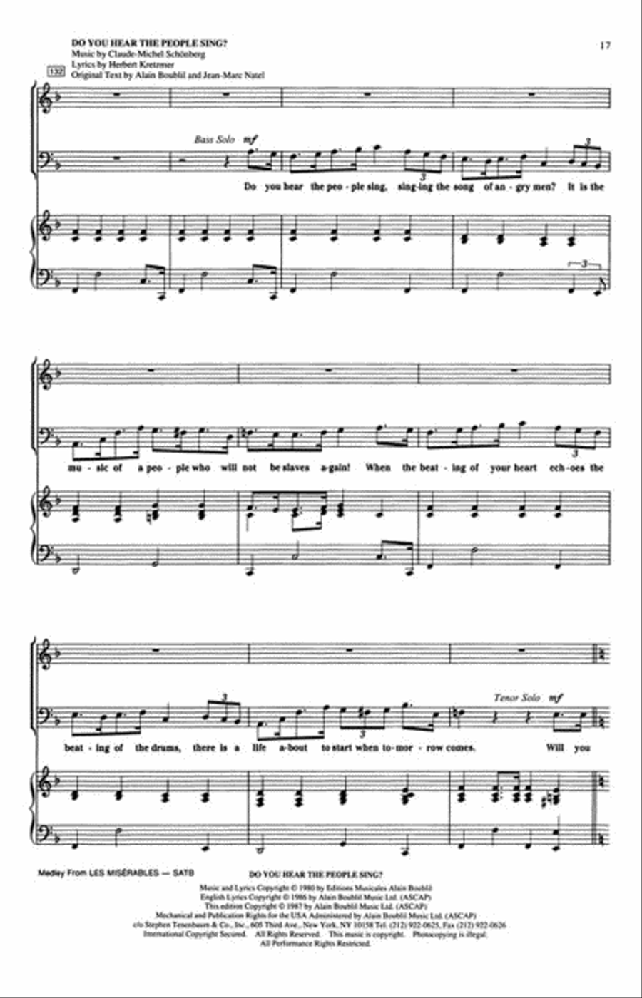 Les Misérables (Choral Medley) Choir scores gallery preview page 5