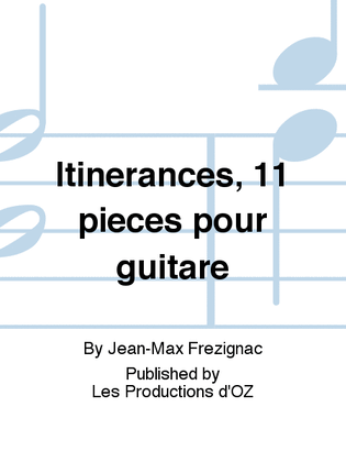 Book cover for Itinérances, 11 pièces pour guitare