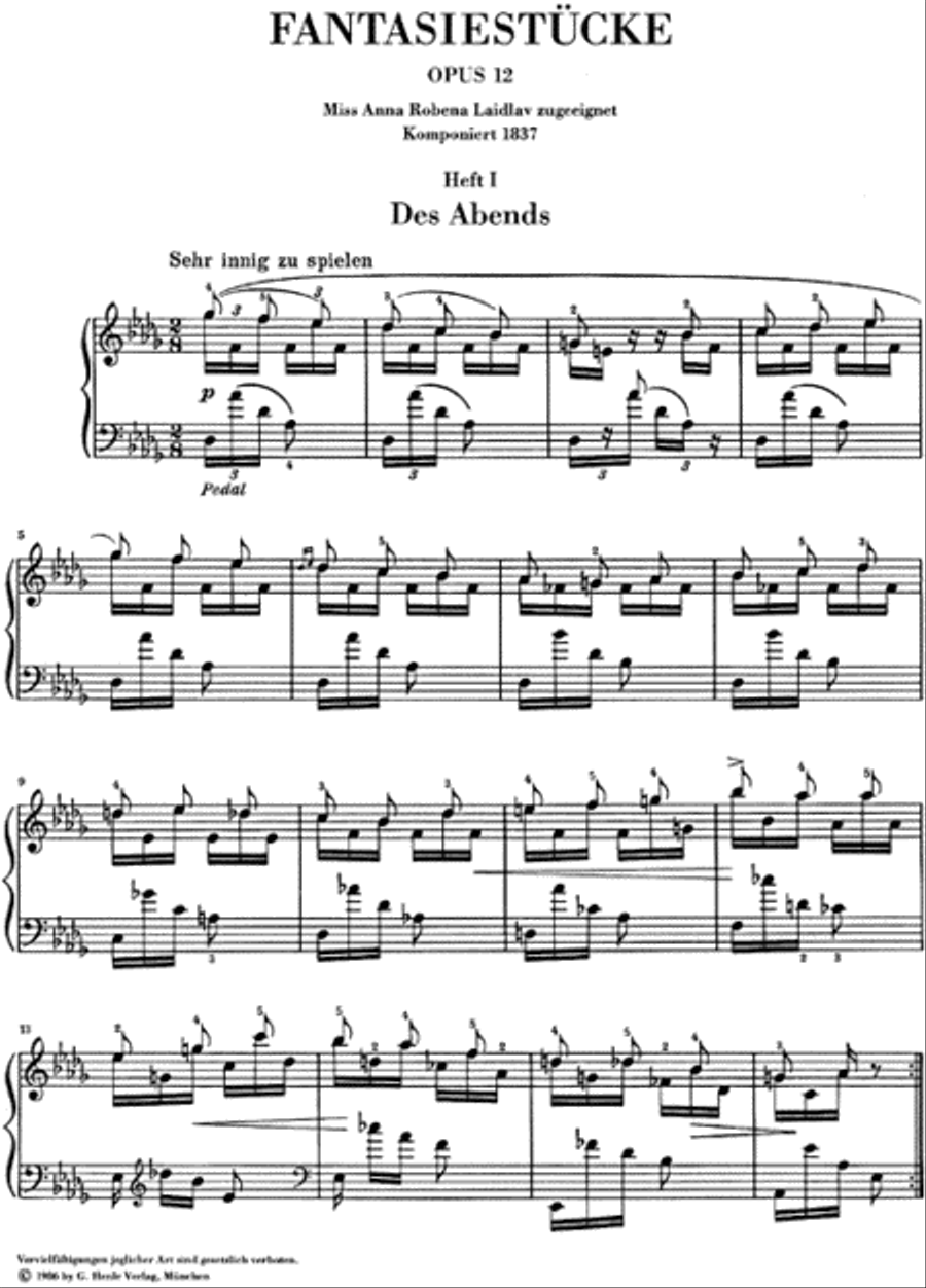 Fantasy Pieces Op. 12 (with Appendix:WoO 28) Piano Solo scores gallery preview page 3