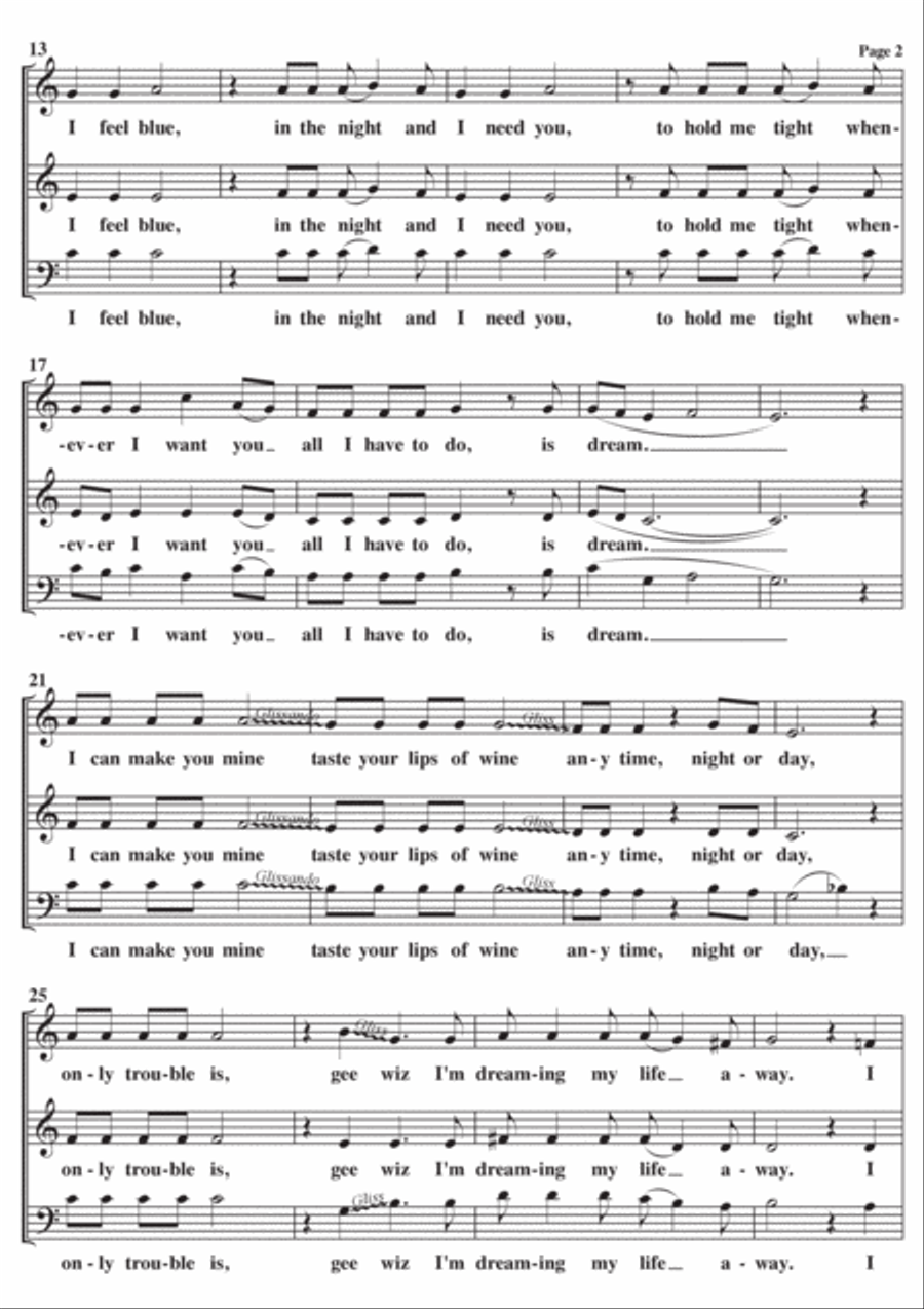 All I Have To Do Is Dream 3-Part scores gallery preview page 2