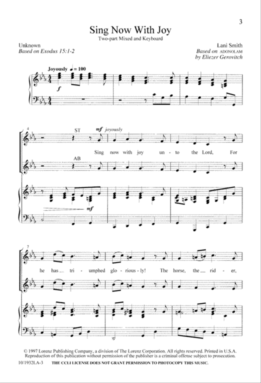 Sing Now With Joy 2-Part scores gallery preview page 3