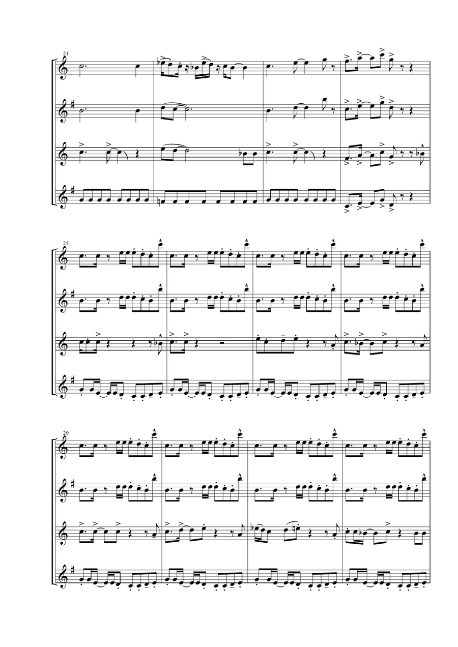 Soul Man Woodwind Quartet scores gallery preview page 5