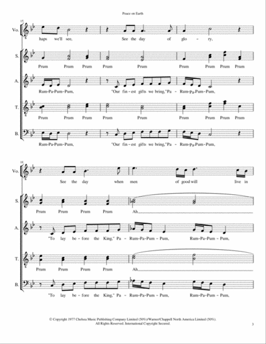 Peace On Earth Peace On Earth 4-Part scores gallery preview page 3