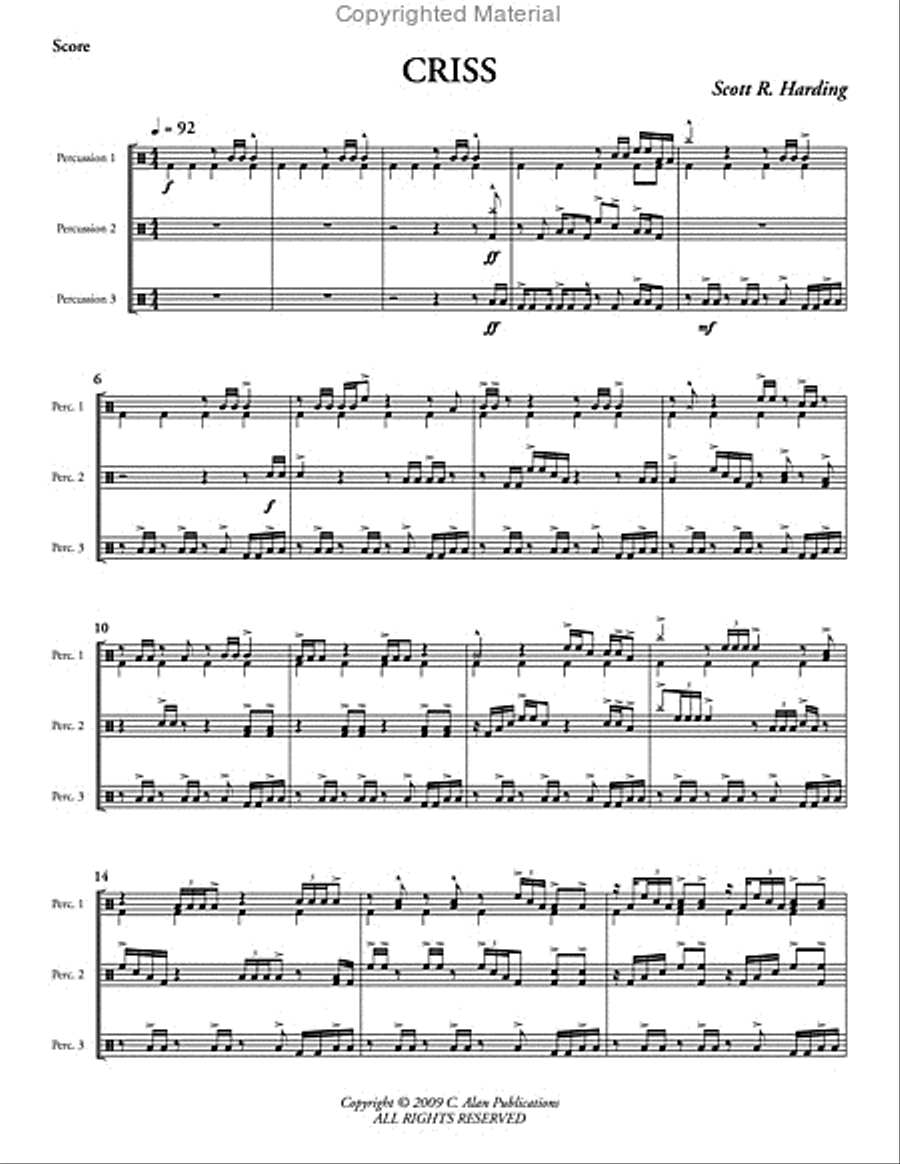 Criss Percussion Ensemble scores gallery preview page 2