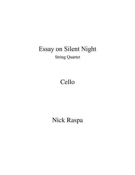 Essay on Silent Night - (string quartet) Cello part image number null