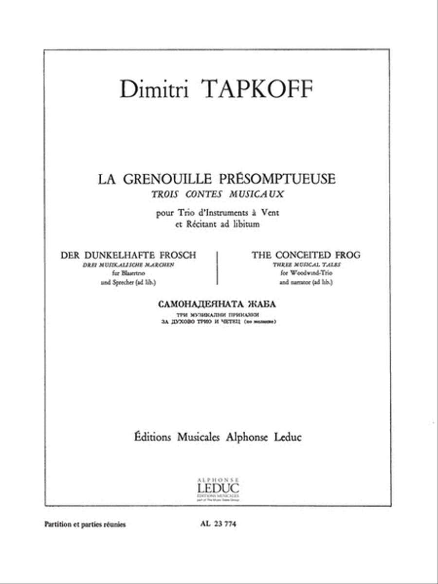 La Grenouille Presomptueuse (trio - Woodwind) Woodwind Trio scores gallery preview page 1