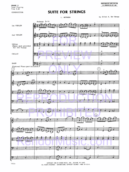 Suite For Strings (Full Score)