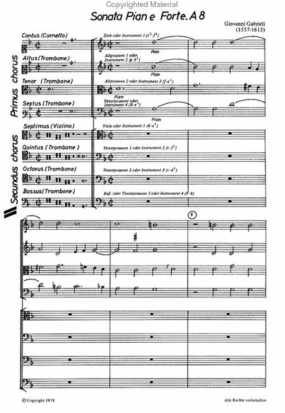 Sonata Pian e Forte zu acht Stimmen